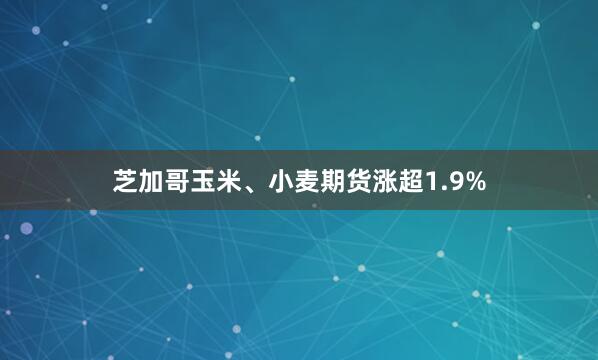 芝加哥玉米、小麦期货涨超1.9%