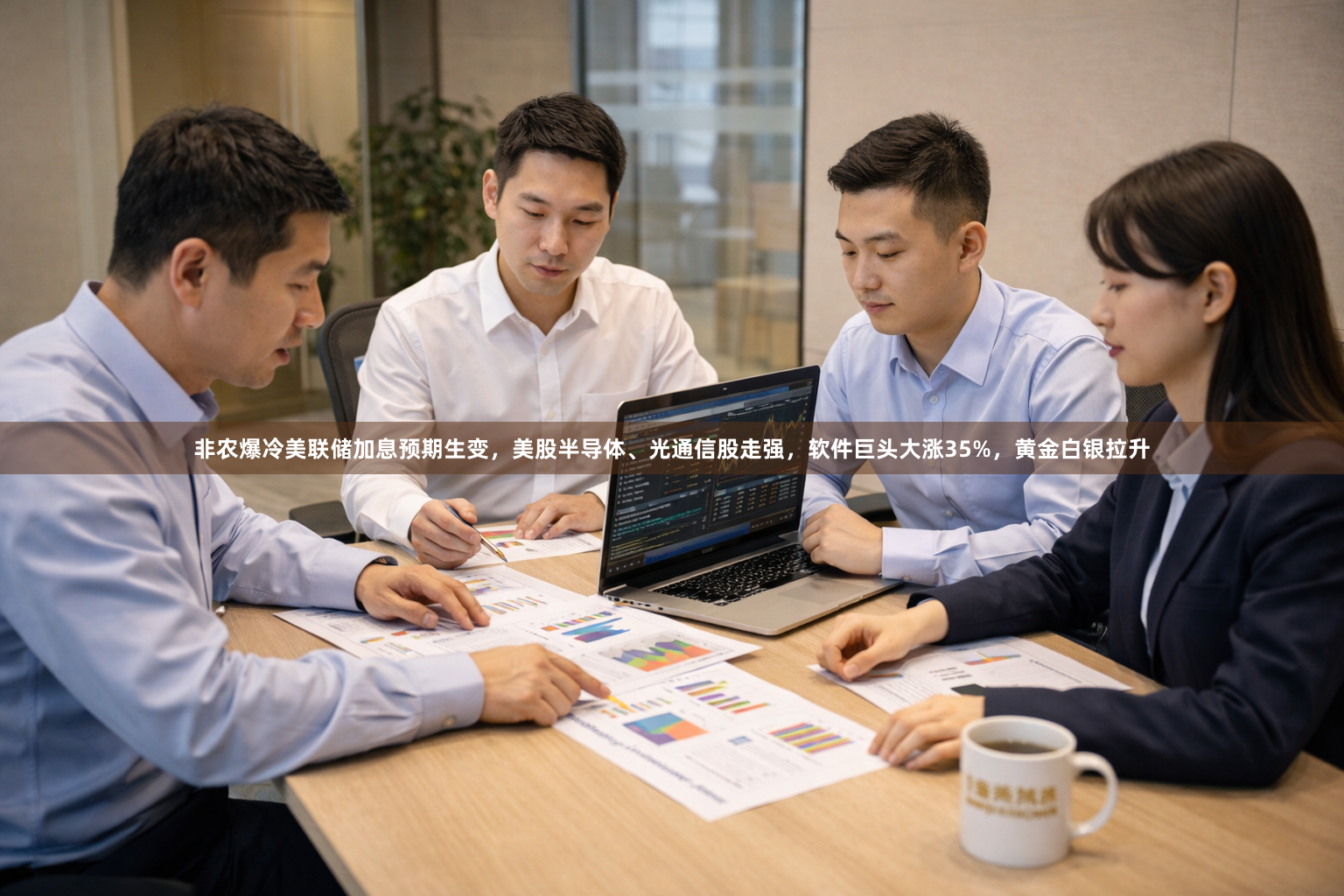 非农爆冷美联储加息预期生变,美股半导体、光通信股走强,软件巨头大涨35%,黄金白银拉升